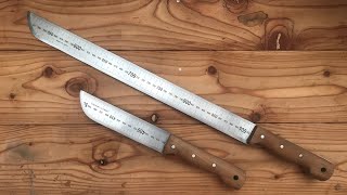 How to make Machete from 1000mm  stainless  steel metric ruler   (DIY)