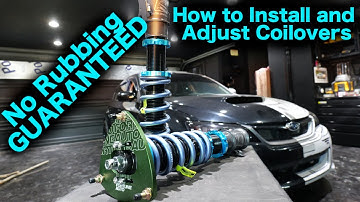 Installing and Adjusting Coilovers to GUARANTEE no rubbing! (Bump Stop adjustment on Subaru WRX)