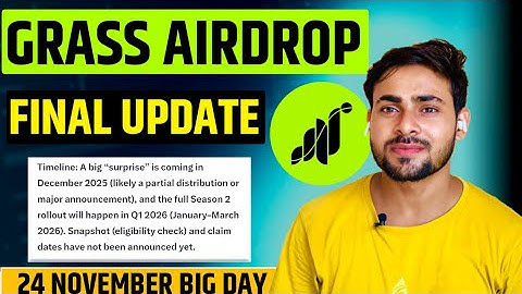Grass Airdrop 24 November बड़ा धमाका💥| Grass Airdrop Season 2 Claim Update | Grass New Update