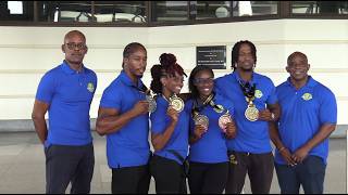 Barbados bodybuilding team returns with gold medals
A successful Barbados bodybuilding and fitness team returned home on Monday from Guatemala after a good showing at the Central America and Caribbean Championships.
The Bajans added three more gold medals on Sunday to their opening-night haul, with Chad Peterkin, Julian Belgrave and Trudi-Anne Bovell all claiming top honours in their respective categories.
Peterkin won the mens physique junior class, while Belgrave topped the mens physique masters division. He also finished second in the mens physique class up to 173 centimetres.
And in the womens division, Bovell was first in the bikini fitness masters class.
These results built on a strong opening night for Barbados, when the team secured three gold medals and a pro card.
The team arrived at the Grantley Adams International Airport in their national colours and with their hardware.
Vice President of the Barbados Amateur Bodybuilding and Fitness Federation, Roger Boyce, said in his estimation, the local contingent did well.
Shakira Weithers, who topped the masters wellness competition while placing third in the open wellness class, said she is pleased with her performances.
Subscribe to CBC Barbados
https://www.youtube.com/@cbcbarbados246
Connect with the CBC Barbados
Website: https://www.cbc.bb/
Facebook: https://www.facebook.com/CBCBARBADOS/
Instagram: https://www.instagram.com/cbcbarbados246
X: https://twitter.com/CBCBARBADOS
#CBCTV8 #CBCNews #ConnectingBarbadianCommunities Barbados bodybuilding team returns with gold medals