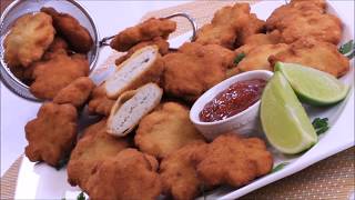 ناجتس الدجاج صحي واشهى من الجاهز الشيف نادية| nuggets de poulet maison