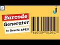 Oracle APEX Tutorial(62)- Barcode Generator in Oracle APEX || Javainhand Tutorial