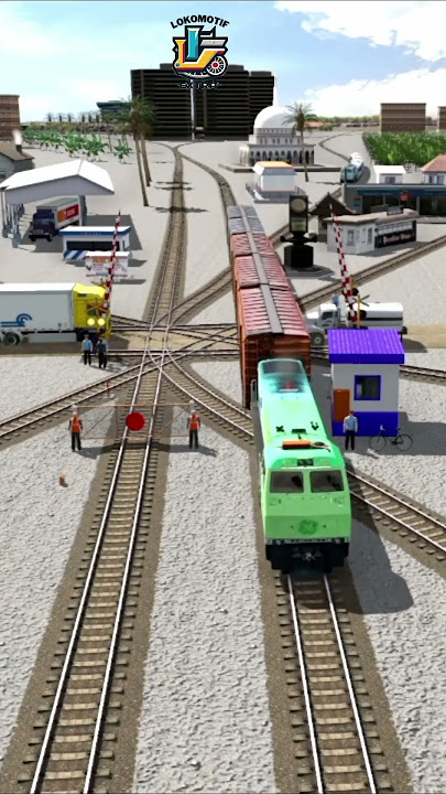 Kereta Api Melintas Cepat Di Persilangan Dan Tikungan Kereta Api #train #indianrailways #railroad