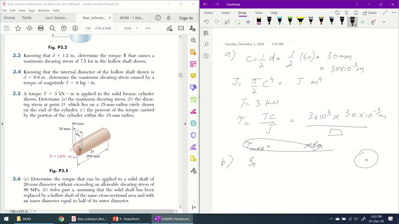 Beer Mechanics Of Materials 6th Solutions Chapter 3 www.youtube.com