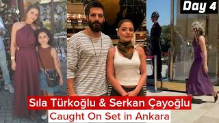 Sıla Türkoğlu & Serkan Çayoğlu Caught On Set in Ankara