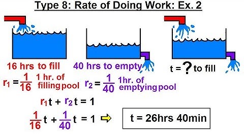 Algebra - Ch. 2: Word Problem (25 of 46) Type 8: Rate of Doing Work: Ex. 2