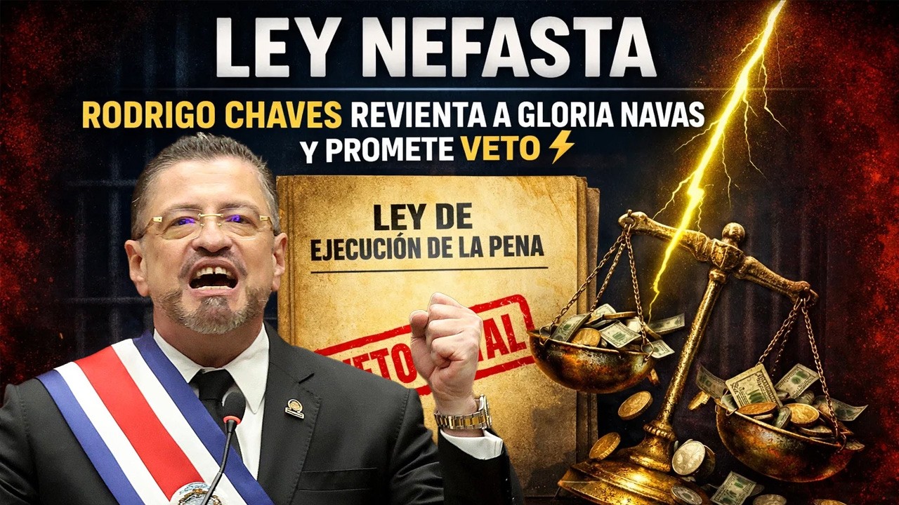“LEY NEFASTA” — RODRIGO CHAVES ROBLES REVIENTA A GLORIA NAVAS Y PROMETE VETO ⚡