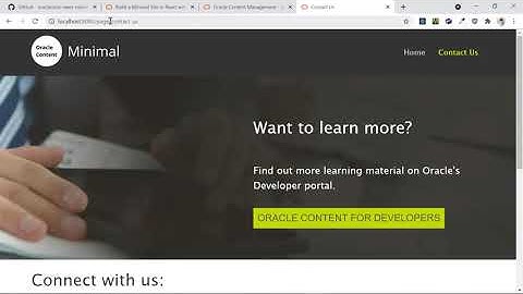 Build a Minimal Site in React with Headless Oracle Content Management
