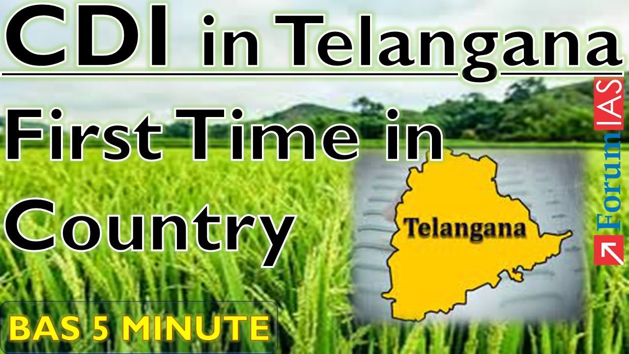 Telangana Crop Diversification Index | Bas 5 Minute | ForumIAS