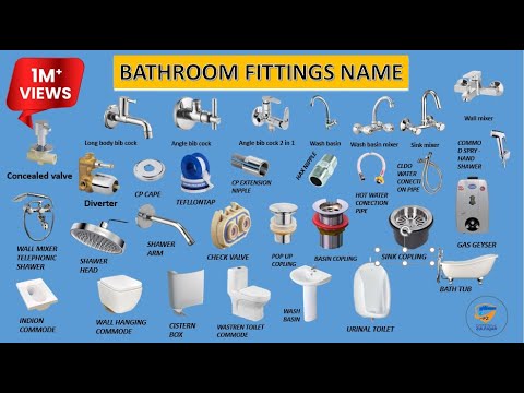 Bathroom fittings name CP fittin Name I Plumbing With Zulfiqar I UrduHindi