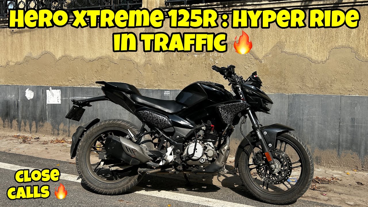 Hero Xtreme 125R : Hyper Ride in Traffic🔥| Close Calls 🔥| YWB Vlogs
