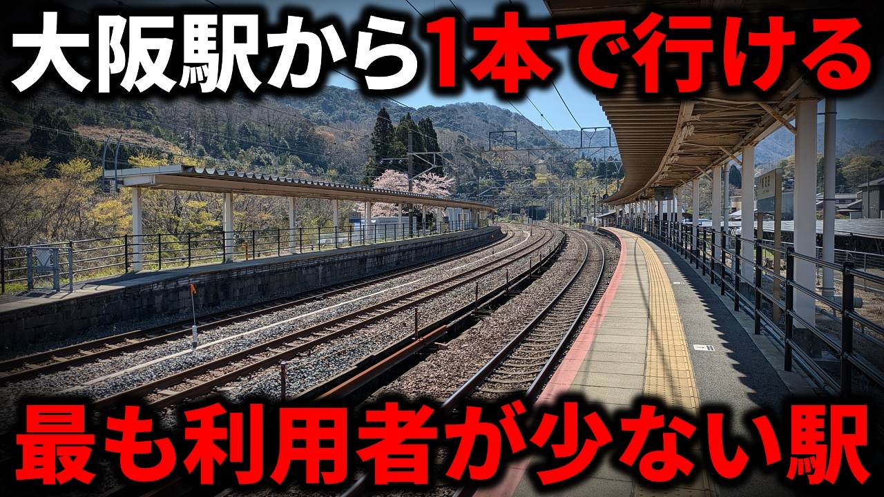 【どこ？】大阪駅から1本で行ける最も利用者が少ない駅に行ってみた。何があるのか？