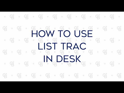 Using ListTrac in Desk