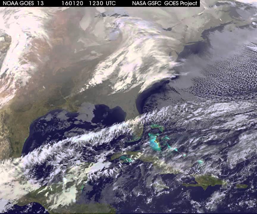 GOES Animation of January Blizzard 2016 - YouTube
