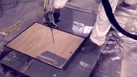 DEMONSTRATION COLD CASTING ALIPHATIC POLYUREA FLOOR RESIN . AIR@DESK TOLL TO APPLY