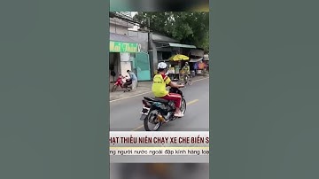 Chạy xe che biển số để quay TikTok, thiếu niên bị CSGT xử phạt #antv #shorts #thoisu #giaothong