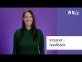 Intranet feedback features