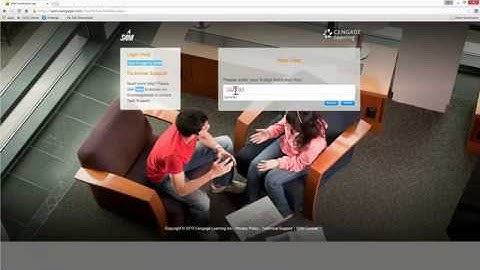 Creating A User Account in SAM Cengage
