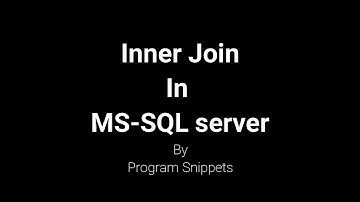 Inner Join In MS SQL Server