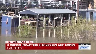 Flooding Along The Kentucky River Impacting Businesses And Homes