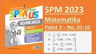 SPM 2023 - MATEMATIKA | Paket 3 - No. 01 - 10 | Kelas 6