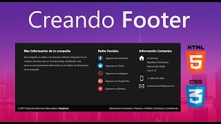 Como hacer un footer responsive | HTML5 - CSS3 | Bien explicado