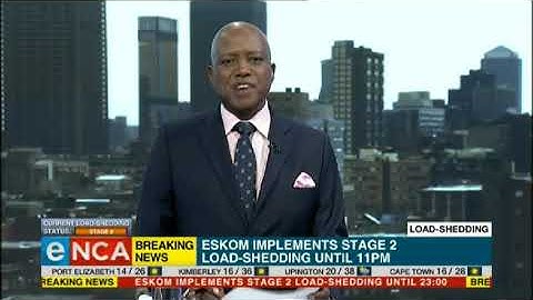 Eskom implementing Stage 2 of load-shedding
