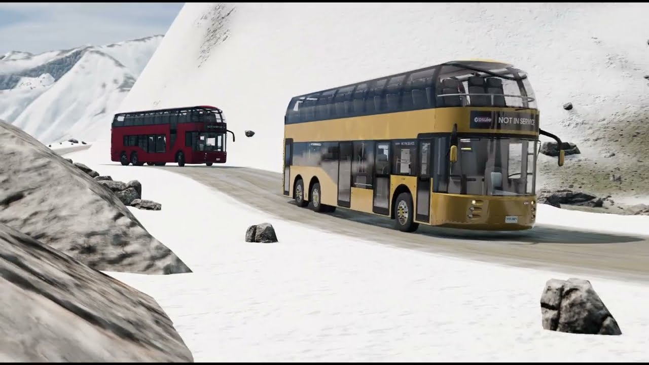 Extreme Bus Driving Skills on Cliff Edge Roads