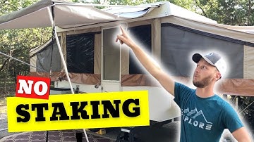 A Better Way to Set Up Your Pop Up Camper Awning:  NO WIND ISSUES!