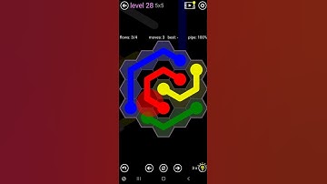 How To Solve Flow Free Hexes Flower Pack Level 28 Easy 5x5 Board Walk Through Solution Walkthrough