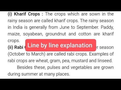 Kharif and Rabi crops l Difference between Rabi and kharif crops l Rabi ...