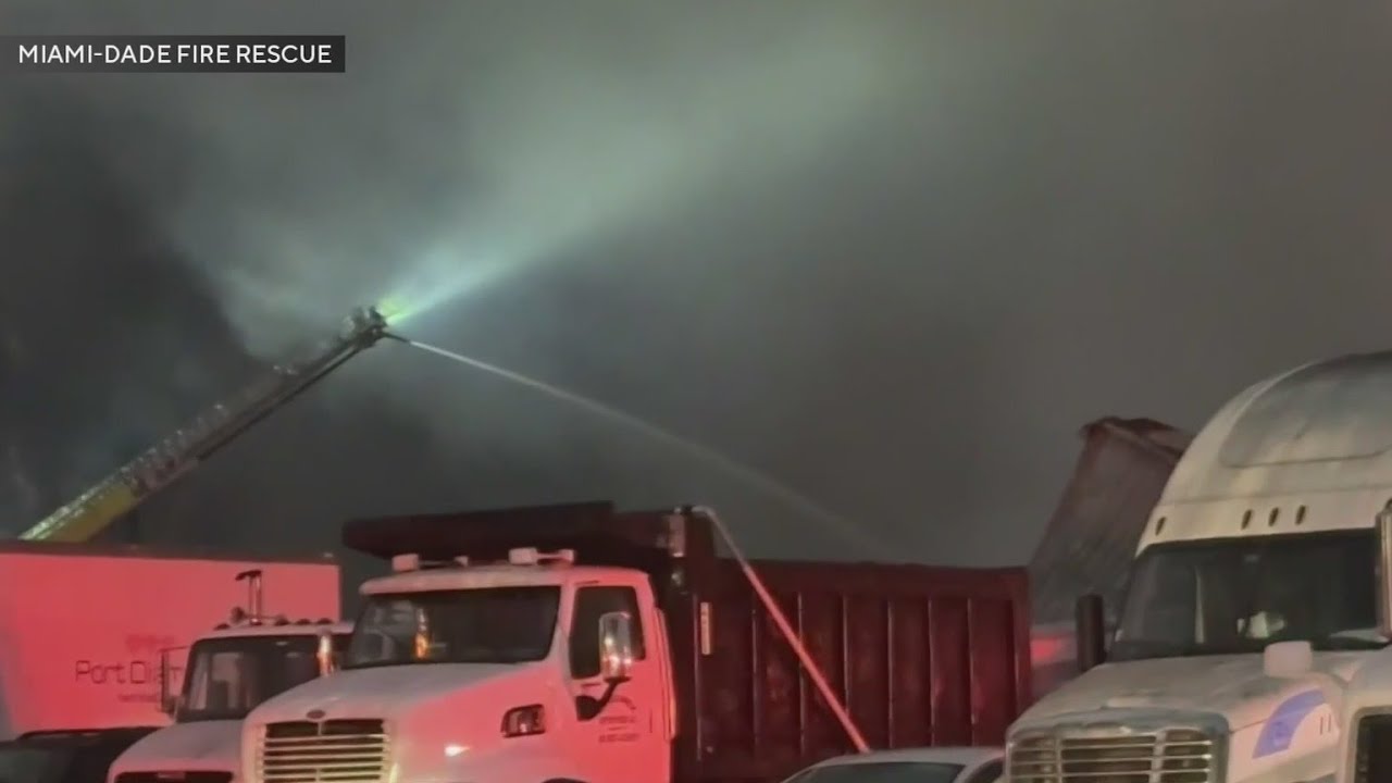 Some roads will be reopened in the evening after massive warehouse fire