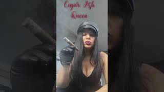 Your Queen all in leather from head to toe smoking Montero cigar, song by Svnttino, Ando