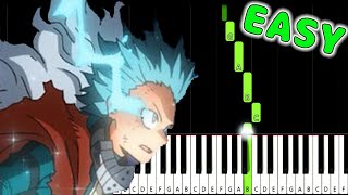 Boku no Hero Academia S4 Episode 13 Insert Song  Might+U  EASY Piano Tutorial [animelovemen]