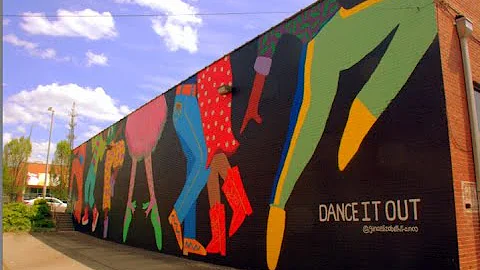 DANCE IT OUT Street Mural Gina Franco Burlington NC