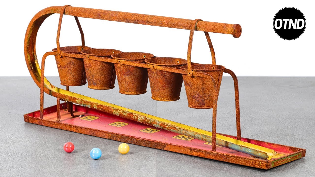 1930's Skil Pail Game Restoration - Vintage Tin Toy