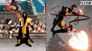 Scorpion All Victory Poses Evolution - Mortal Kombat 1-12 1992-2023 4K
