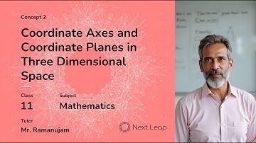 Coordinate Axes and Coordinate Planes in Three Dimensional Space  | Class 11 Maths