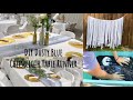 DIY Dusty Blue Cheesecloth Table Runners | Wedding DIY