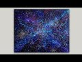 3D Textured Galaxy Acrylic Painting on Canvas Tutorial | D.I.Y Wall Art