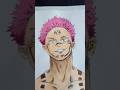 Sukuna Painting 🔥 | King of Curses Awakens 😈 #shorts #manga #animeart #jujutsukaisen #subscribe
