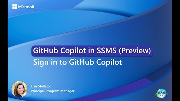 GitHub Copilot in SSMS Sign in