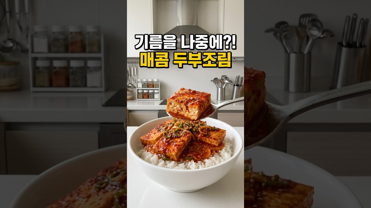 기름을 나중에?! 매콤 두부조림