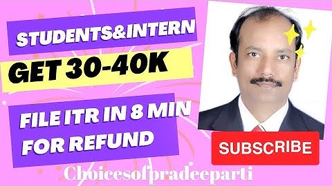 intern students how to file ITR 1 for AY 2023-24|ITR 1 Filing Online for intern students for refund