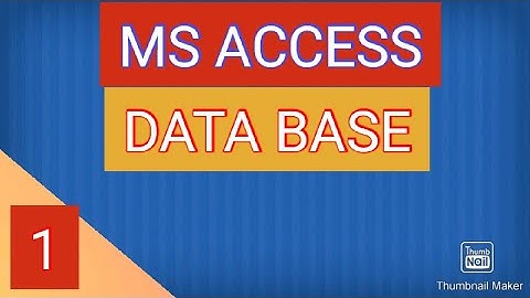 DATA BASE CREATION IN MICROSOFT ACCESS #APPSC #APPSCCPT #CPTFORPSGRADEV&VRO #TSPSC