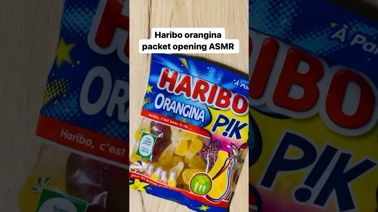 Orangina haribo pcket opening ASMR 