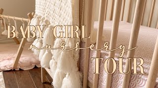 Baby Girl Nursery Tour \/\/ Boho Minimalistic