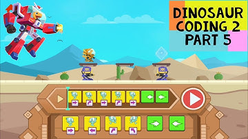 Dinosaur Coding 2 Game Part 5 Desert Island Game - Block Coding for Beginners - Yateland Games