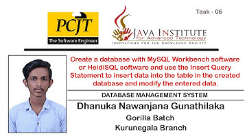 DBMS Question Set 06 | Write an Update Query Statement | Java Institute