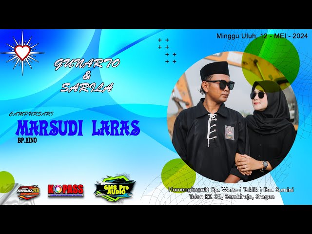 🔴Live 2 MARSUDI LARAS (Kino) /Ngunduh Mantu  Bg. GUNARTO💕 SARILA / GMS Pro Audio | MB MULTIMEDIA HD class=